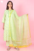Bizzy Lizzy Kurta And Pant Set With Kota Dupatta In Block Print